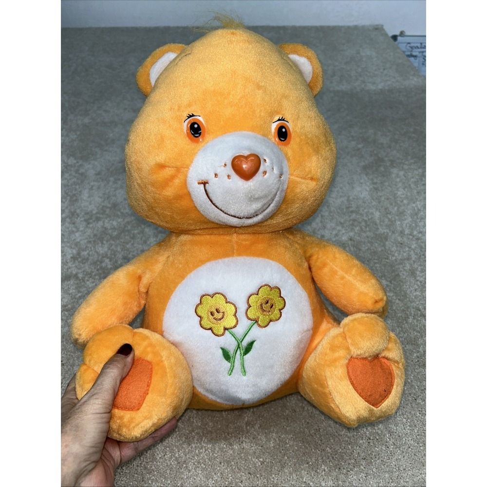 Care Bears "Friend Bear" Orange 14" Plush (2003) Large Plush Stuffed Animal
